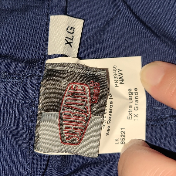Scrub Zone Navy Blue Drawstring Waist Scrub Pants - Picture 5 of 6